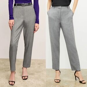 MM Lafleur Black White The Mejia Pant Sharkskin Womens 8 Trouser Straight Wool